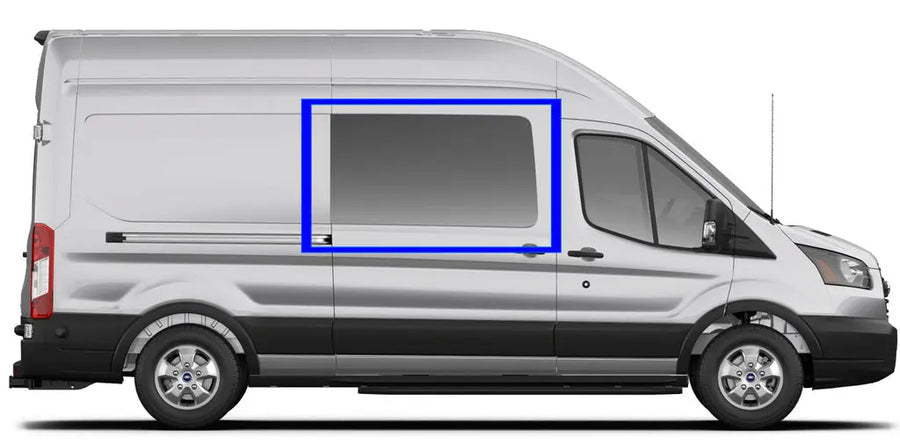 VWD Ford Transit Van Fixed Window Medium / High Roof 2015+ Passenger Side Sliding Door (TR201-F).