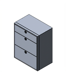 28" Three Drawer Base Cabinet - Shallow.