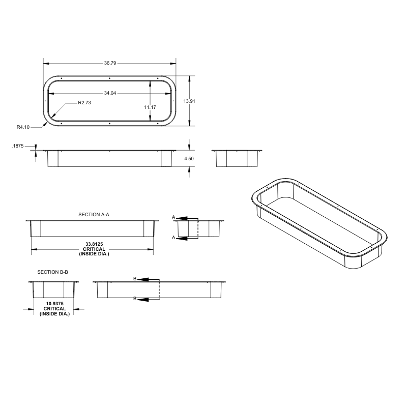 Ford Transit Awning Window Trim Ring