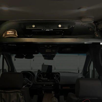 2019+ Sprinter Headliner Shelf No Curtain Rod.