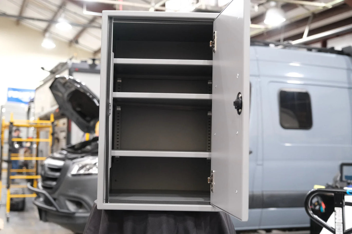 16" One Door Ekko Cabinet - 16"x18"x25" - Right of Microwave.