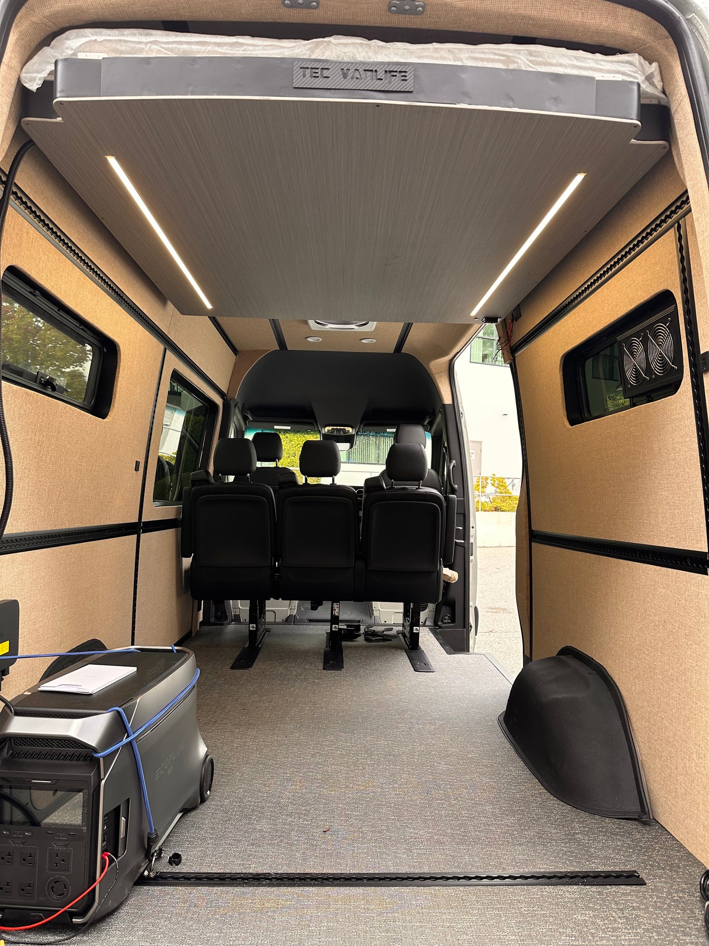 Flanged L Track For Campers - Anodized Matte Black