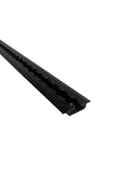 Flanged L Track For Campers - Anodized Matte Black
