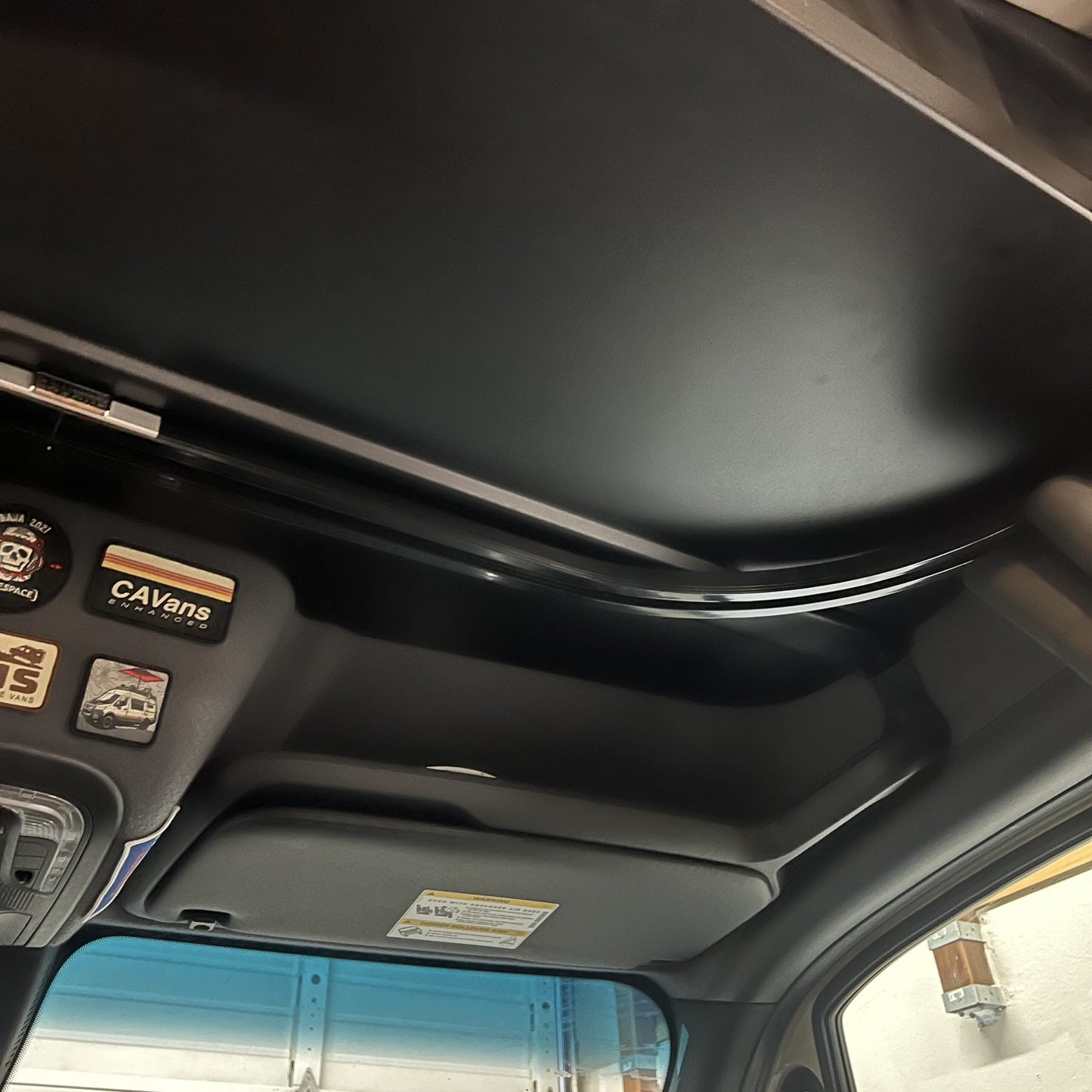 2019+ Sprinter Headliner Shelf No Curtain Rod.