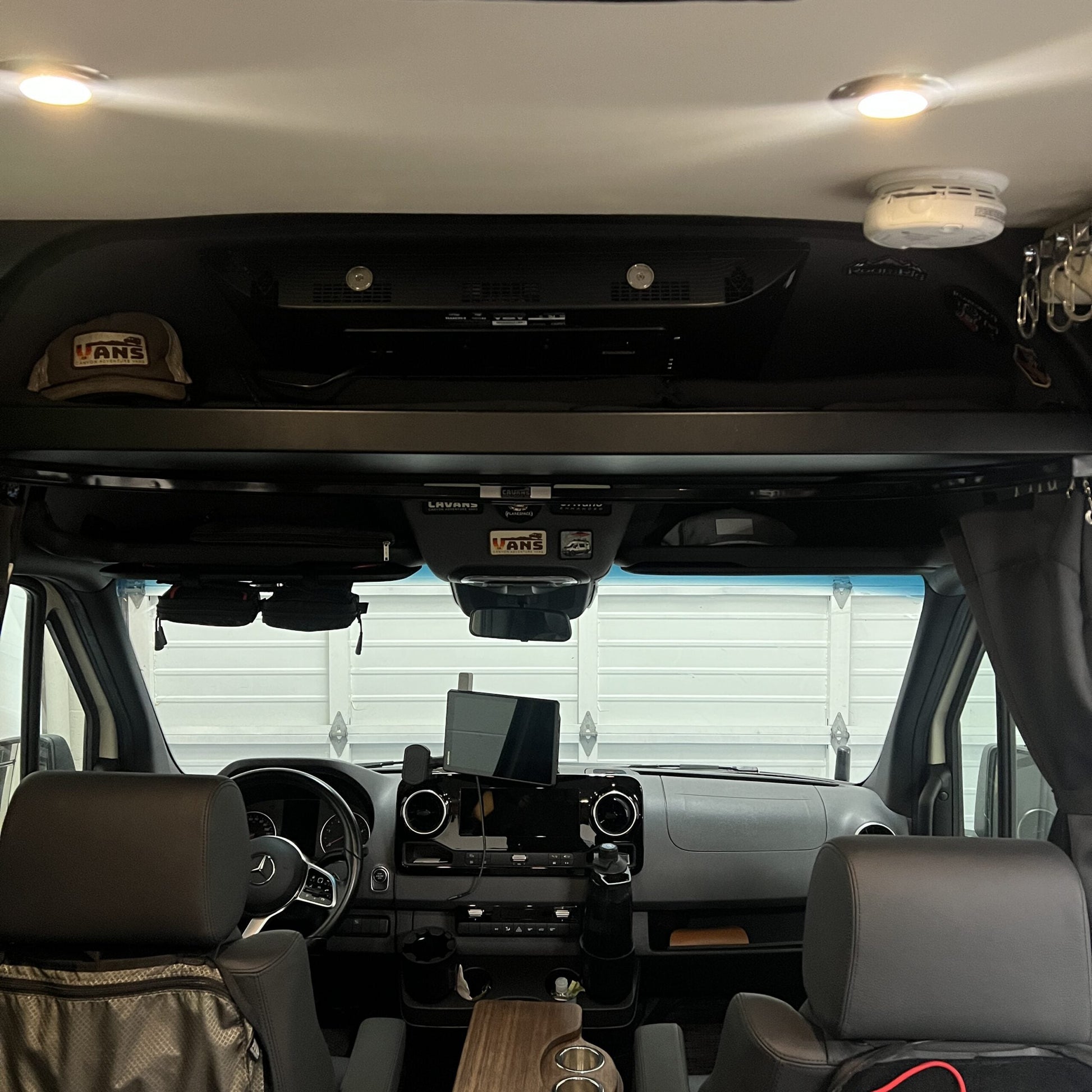 2019+ Sprinter Headliner Shelf No Curtain Rod.
