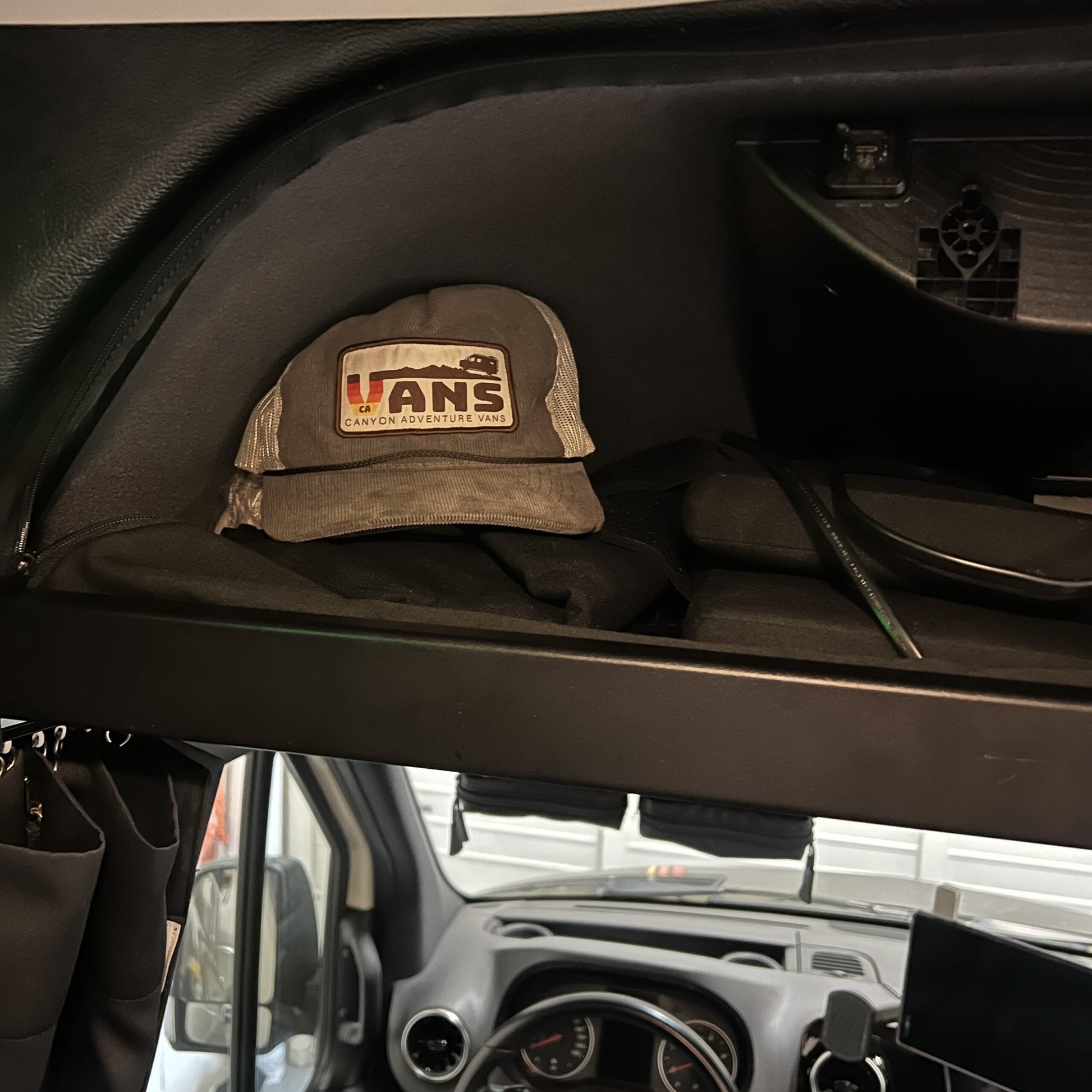 2019+ Sprinter Headliner Shelf No Curtain Rod.