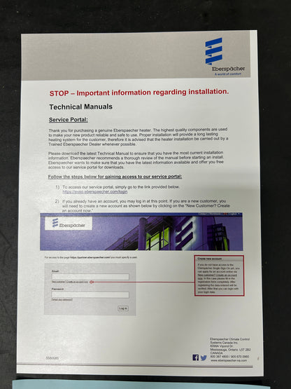 Espar AS3 B2L 12V Gasoline RV Heater Full Kit Sprinter - Overland Mobile Installs