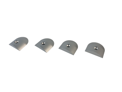 L Track End Caps - Aluminum