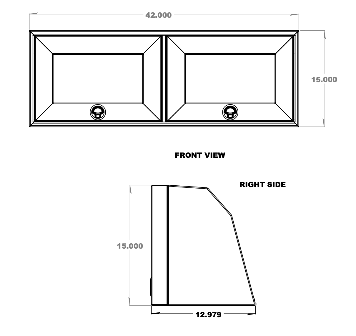 42" Upper Cabinet - Angled