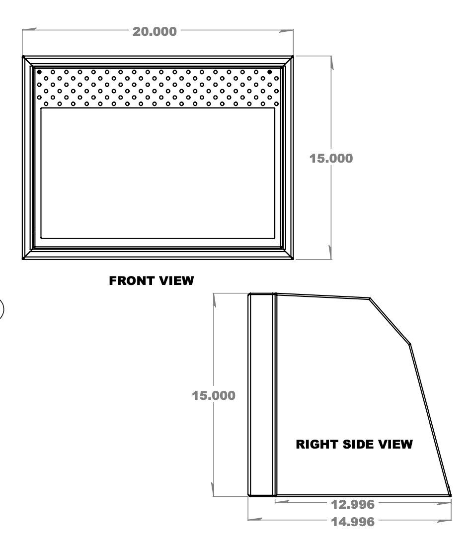 20" Microwave Cabinet - Angled