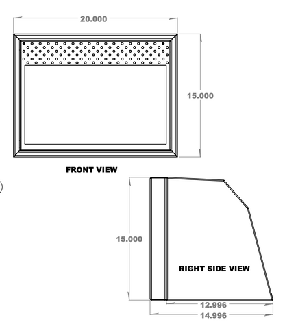 20" Microwave Cabinet - Angled
