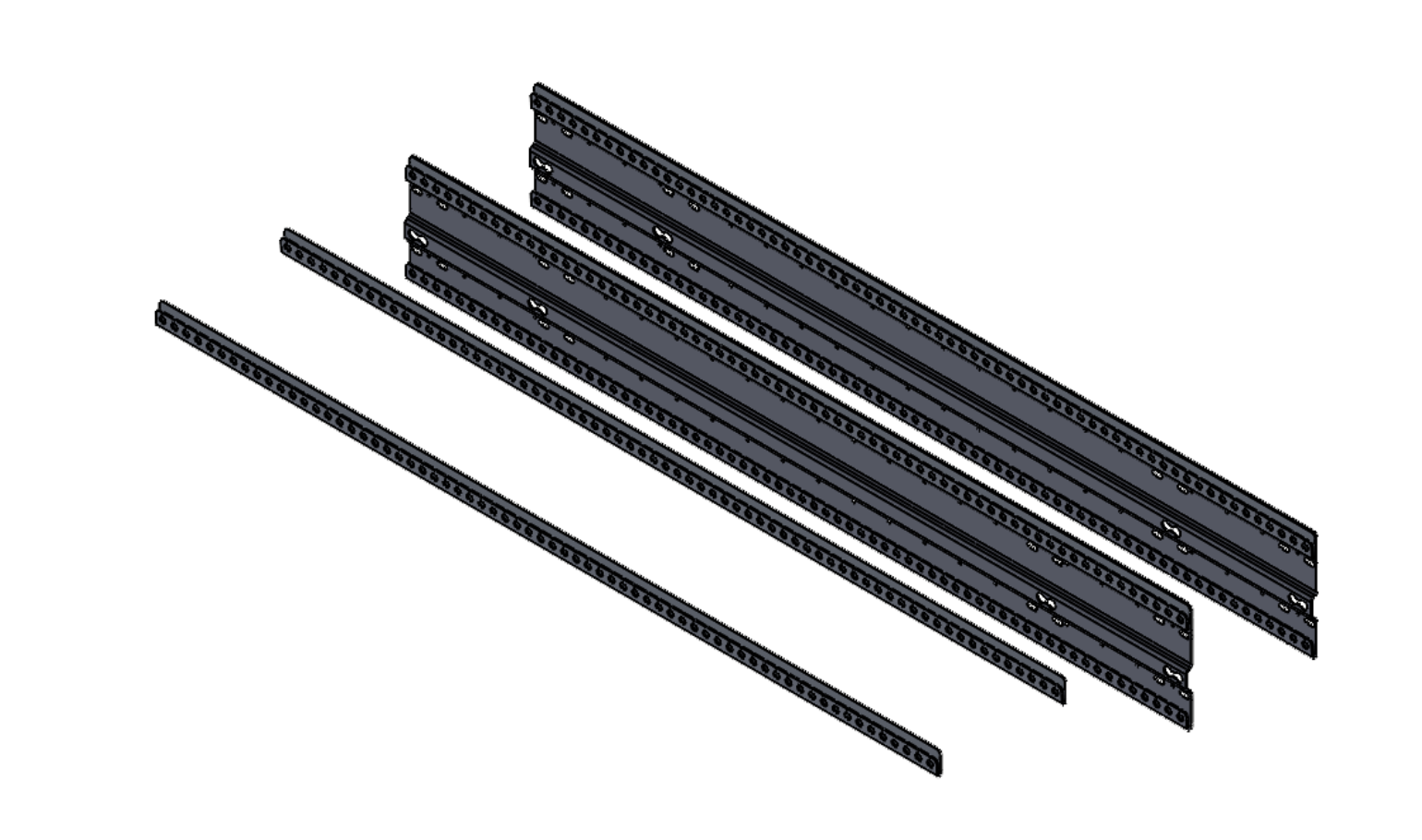 75" Double Bed Rail with Base Channel System.