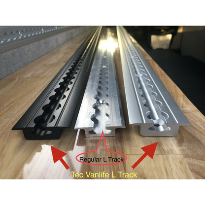 Flanged / Recessed "BEEFY" L Track | Tec Vanlife